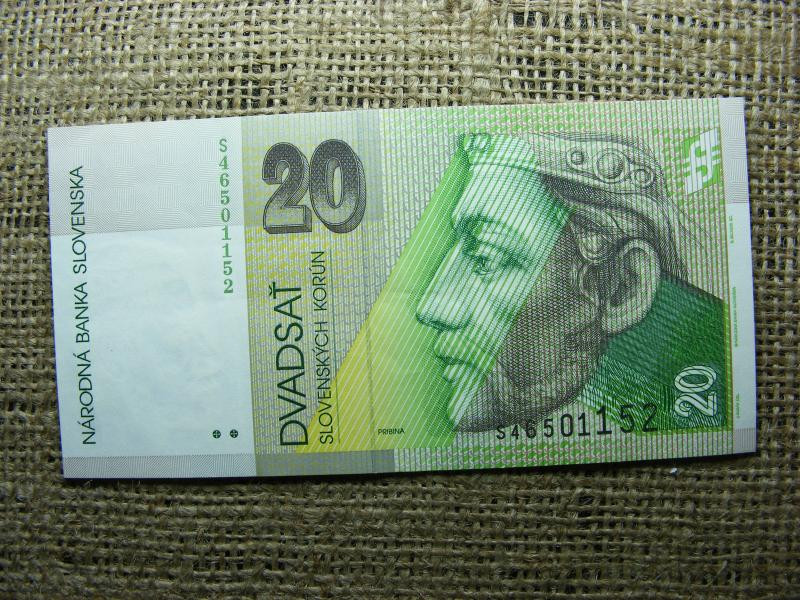 Szlovákia 20 korona bankjegy, 2004