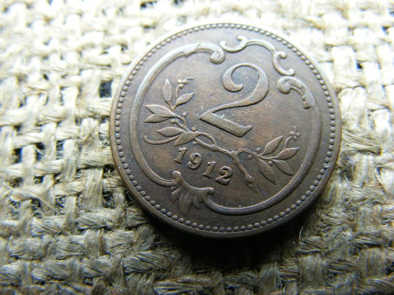 2 Heller, 1912, Korona-pénzverés