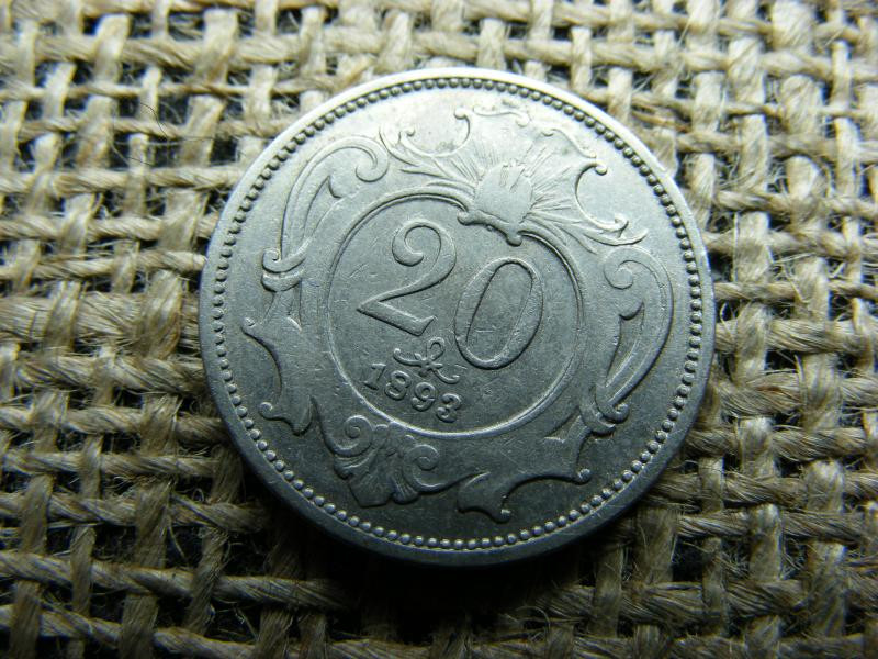 20 Heller, 1893, Korona-pénzrendszer