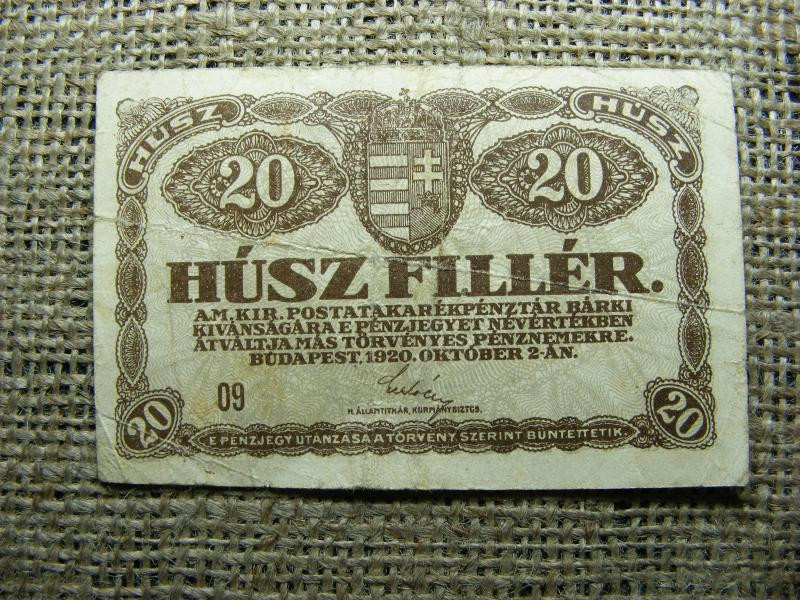 20 fillér, 1920, 09