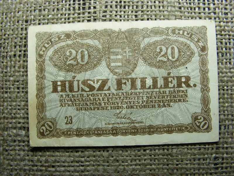 20 fillér bankjegy, 1920, 23-as sorozat