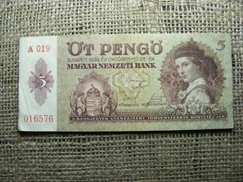 5 pengő, 1939, Magyarország
