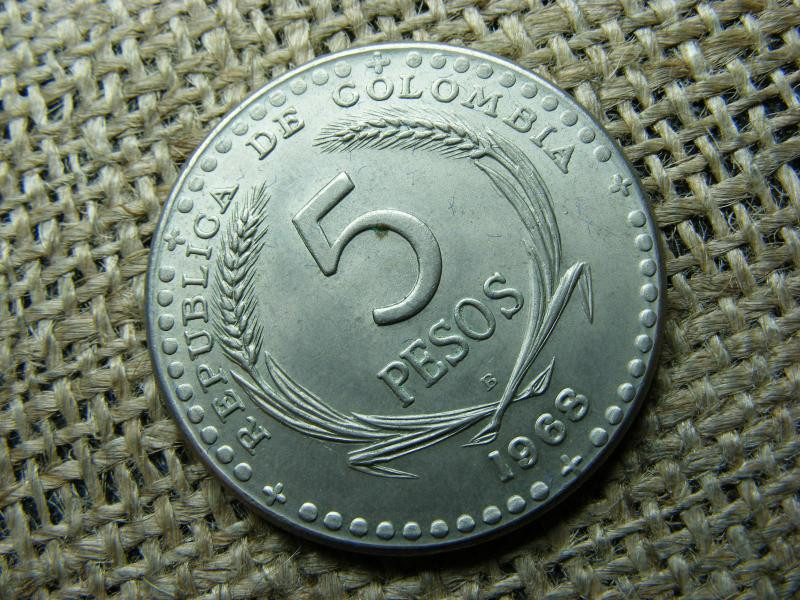 Kolumbia 5 peso, 1968