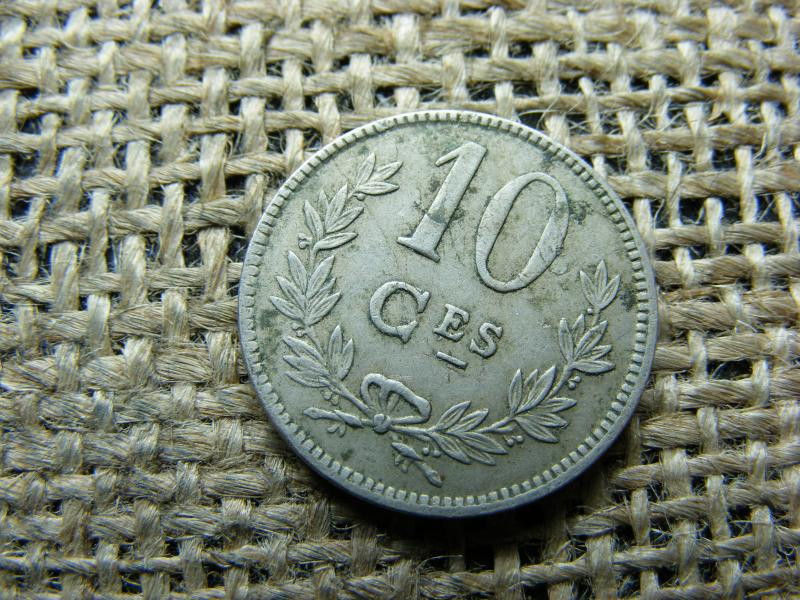 Luxemburg 10 centimes, 1924