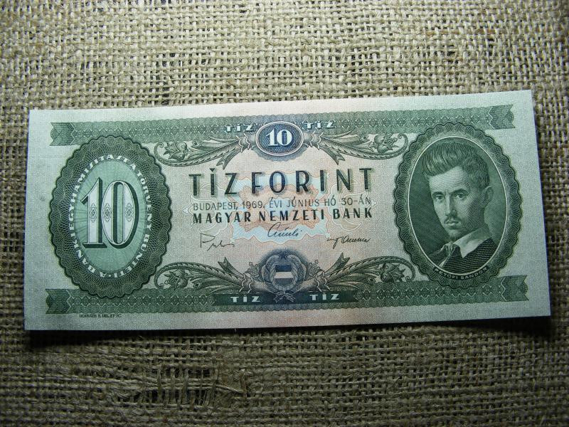 10 forintos bankjegy, 1969