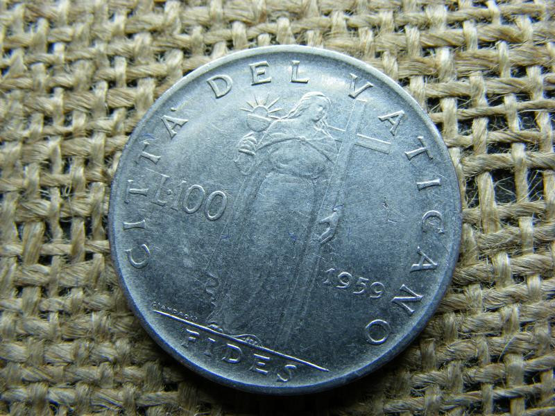 Vatikán 100 lira, 1959