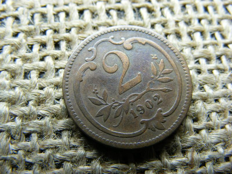 2 heller érme, 1902, korona