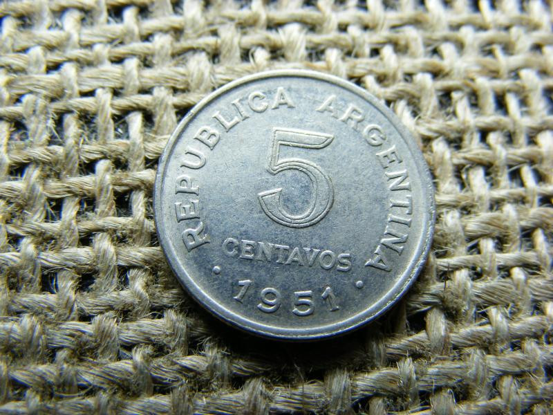 Argentína 5 centavos érme, 1951
