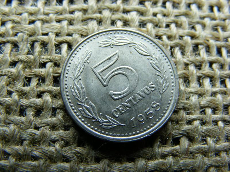Argentína 5 centavos érme, 1958