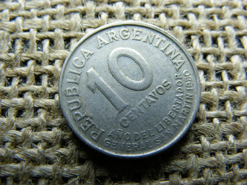 Argentína 10 centavos, 1950