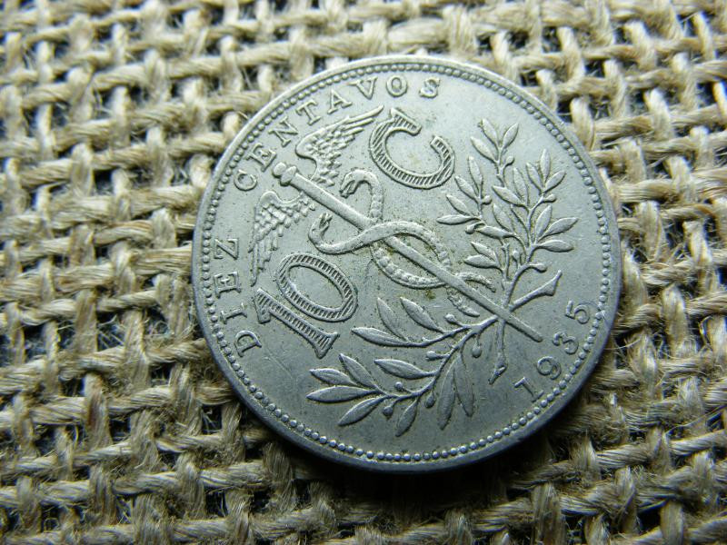 Bolívia 10 centavos, 1935