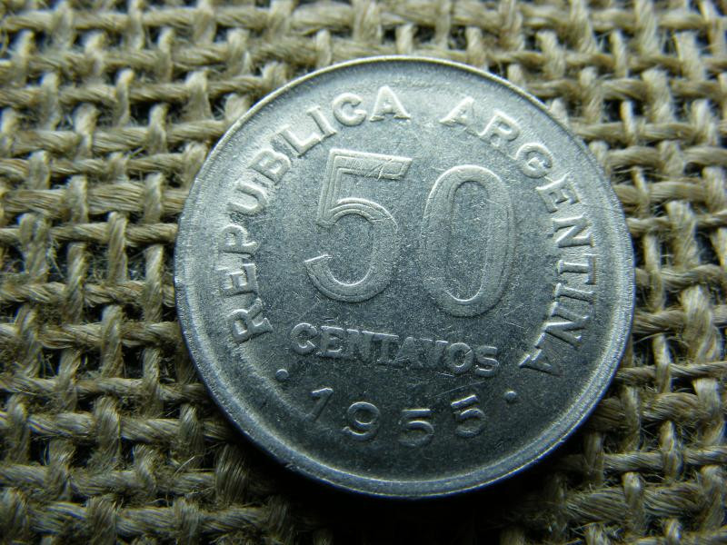 Argentína 50 centavos, 1955