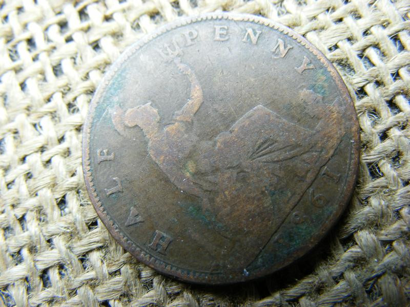 Fél penny érme, 1861, Nagy-Britannia