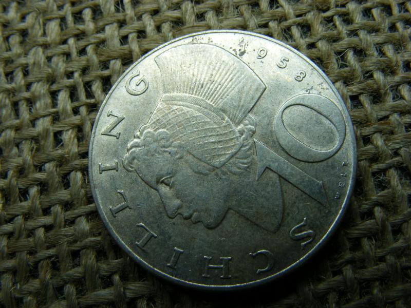 Ezüst 10 schilling érme, 1958
