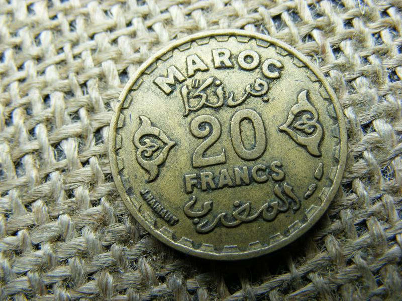 Marokkó 20 frank, 1952