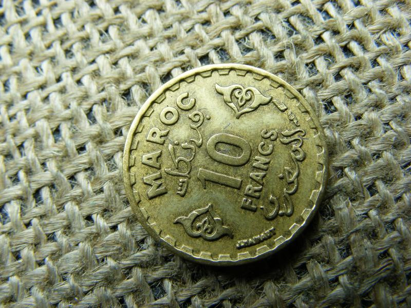 Marokkó 10 frank, 1952