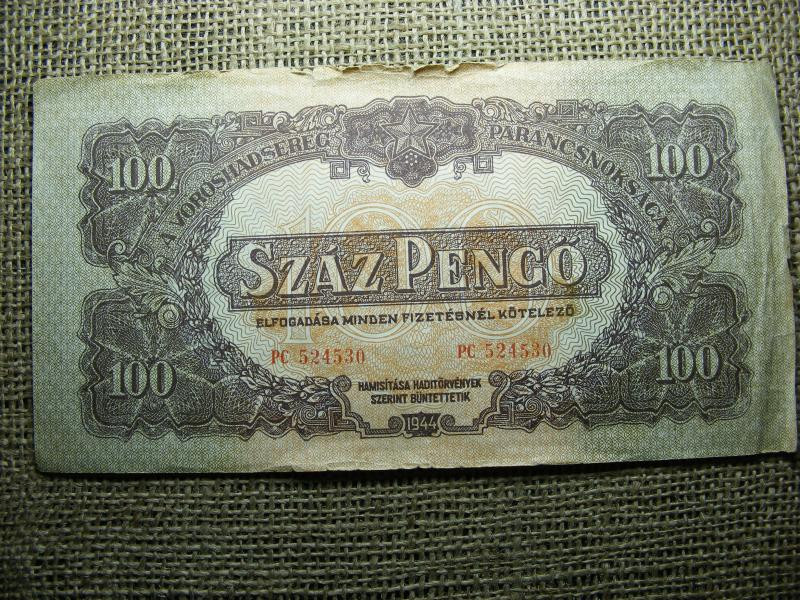 100 pengő, 1944, VH kicsi sorszám