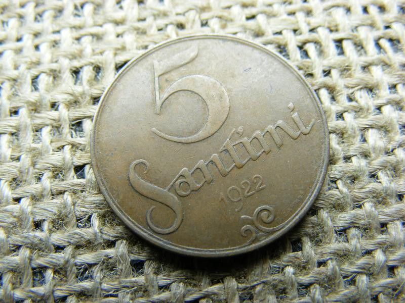 5 Santimi, 1922, Albánia