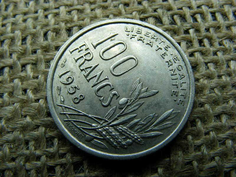 100 frank, 1958, ritka