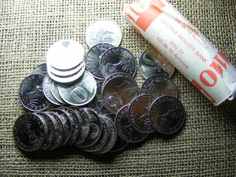 10 forintos érme, 1972, verdefényes, MNB rolniból