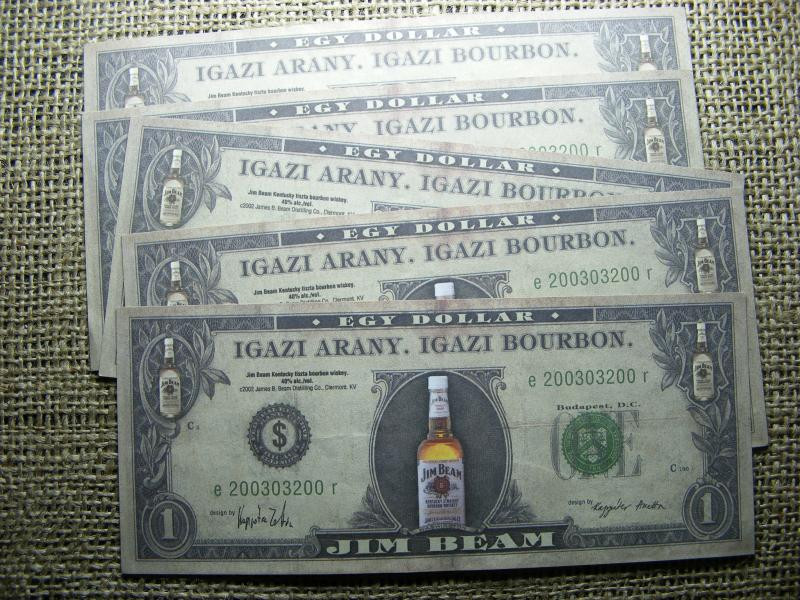 Jim Beam 1 dollár, 2002, Fantázia bankjegy
