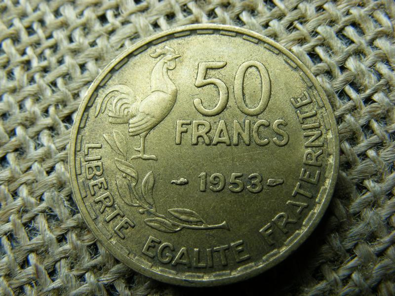 Francia 50 frank, 1953