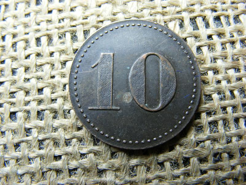 Régi zseton, 10 db, érem