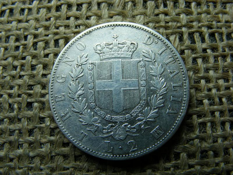 Ezüst 2 Lira, 1863, T BN, ritkább