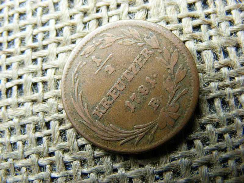 1/2 Krajcár, 1781 B, Habsburg