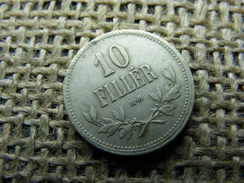 10 fillér, 1915, verdehibás, félrevert