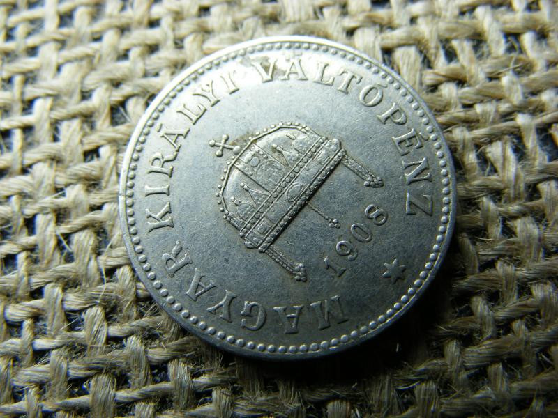 20 fillér, 1908, korona