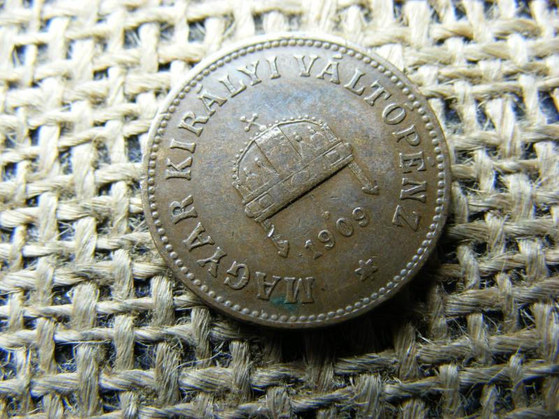 2 fillér, 1909, korona pénzrendszer