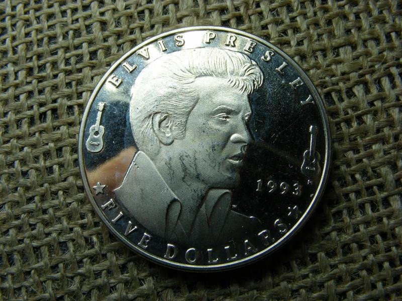 Marshall Szigetek, 5 dollár 1993, Elvis Presley, PP