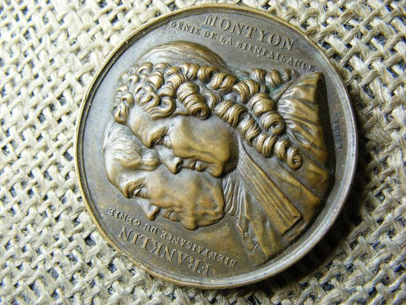 1833 FR Franciaország, Franklin és Montyon bronzérem