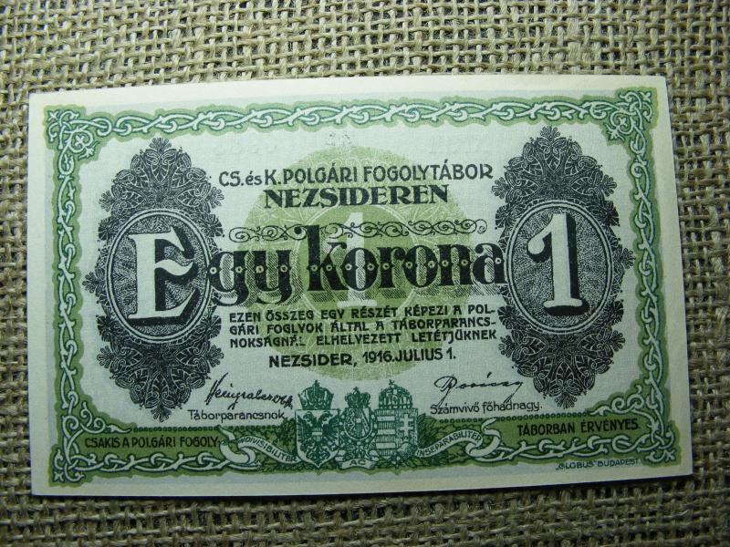 Nezsider 1 korona bankjegy, 1916, Adamo HHE-1.3.3