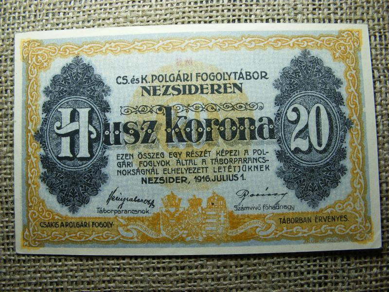 Nezsider 20 korona bankjegy, 1916, Adamo HHE-1.5.3