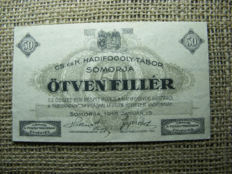 Somorja 50 fillér bankjegy, 1916, Adamo HHS-1.3