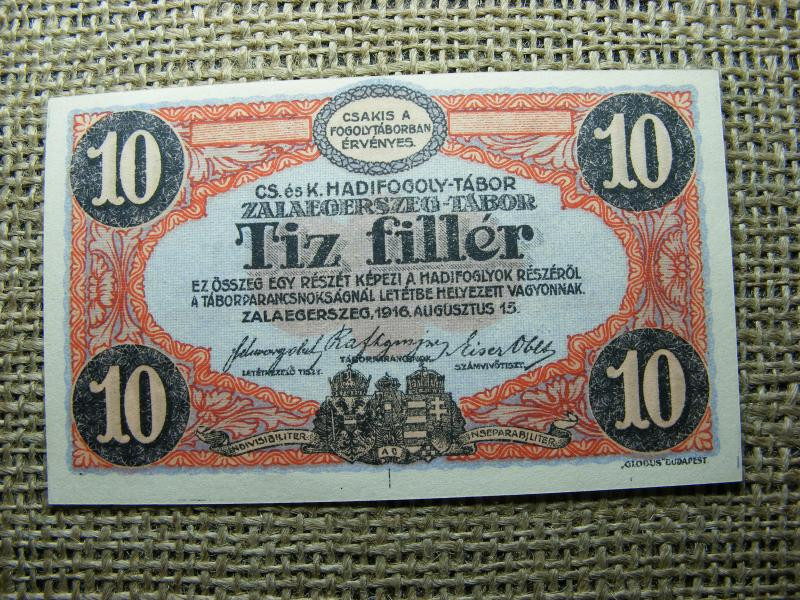 Zalaegerszeg 10 fillér bankjegy, 1916, Adamo HHZ-1.1.4