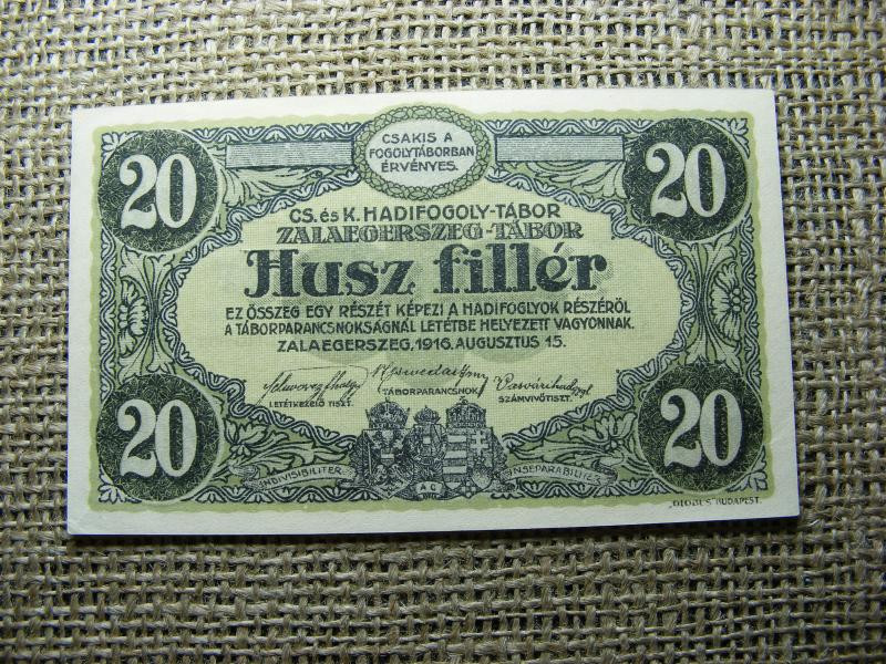 Zalaegerszeg 20 fillér, 1916, Adamo HHZ-1.2.v