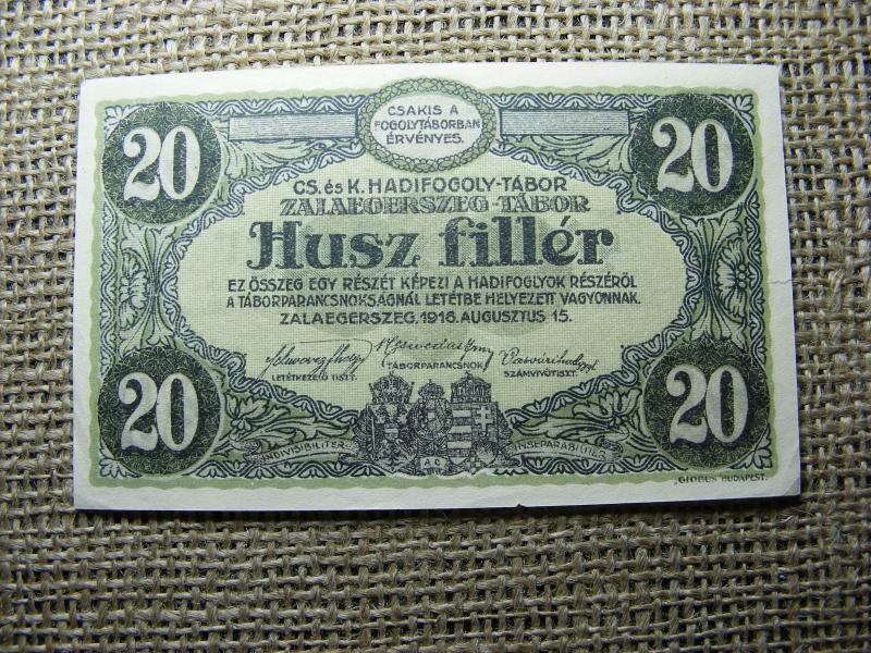 Zalaegerszeg 20 fillér, 1916, Adamo HHZ-1.2.3.