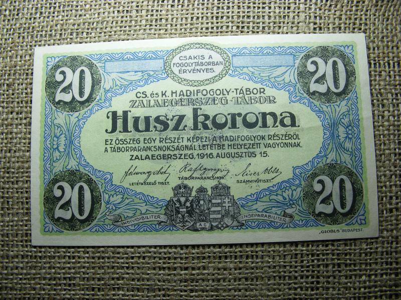 Zalaegerszeg 20 korona 1916  , Adamo HHZ-1.8.2.v