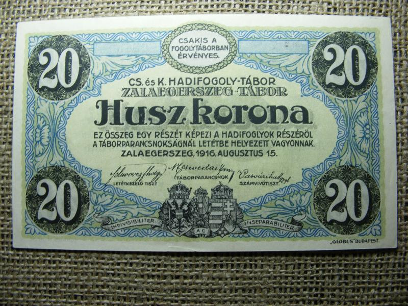 Zalaegerszeg 20 korona 1916 MS , Adamo HHZ-1.8.3.v