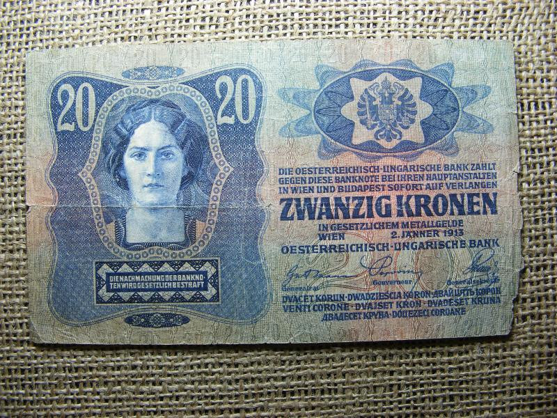 20 korona, 1913, I. kiadás