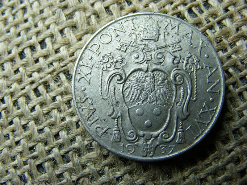 Vatikán 1 lire, 1937