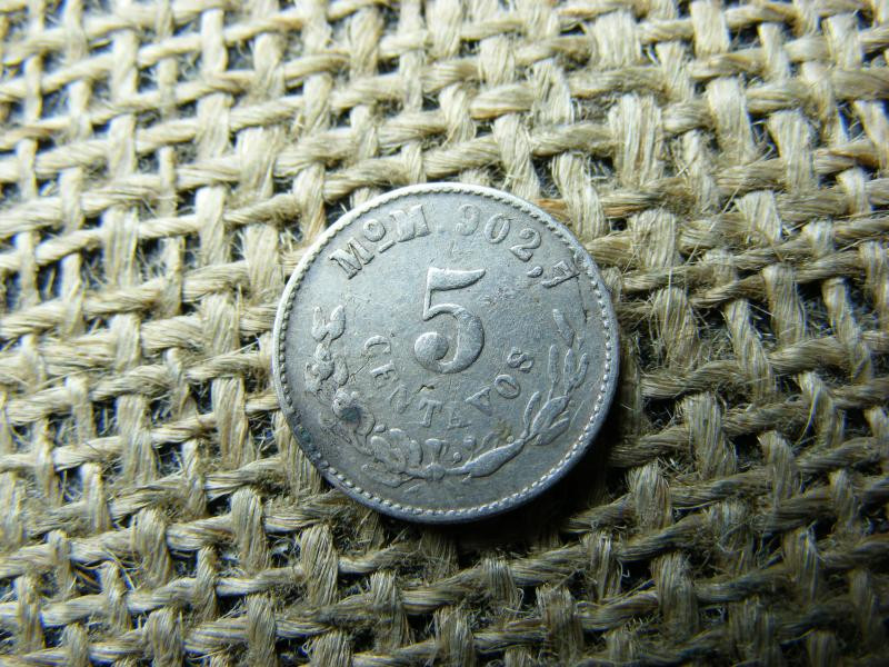 Ezüst 5 centavos, 1904, Mexikó