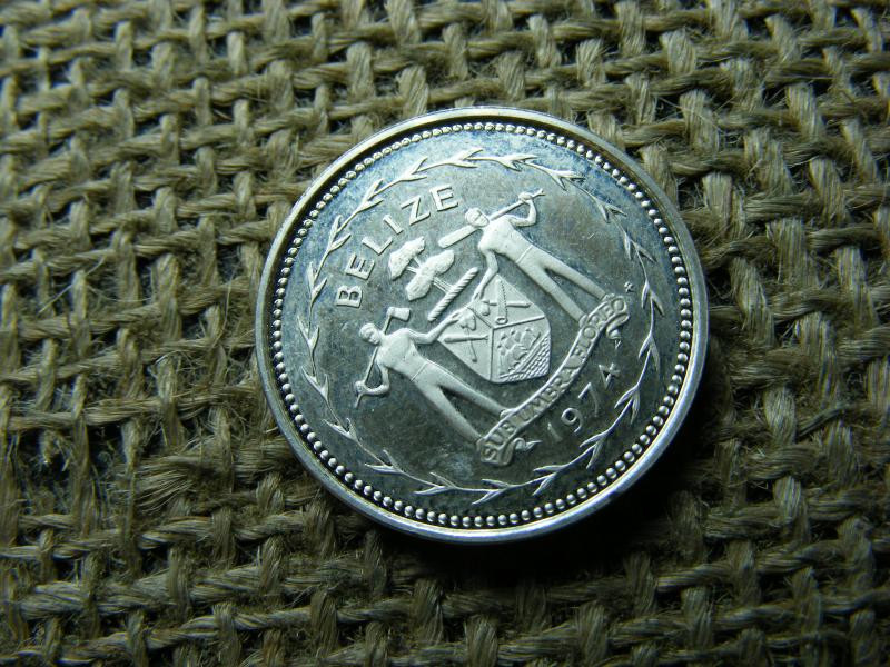 Belize 5 cent, 1974, ezüst, PP