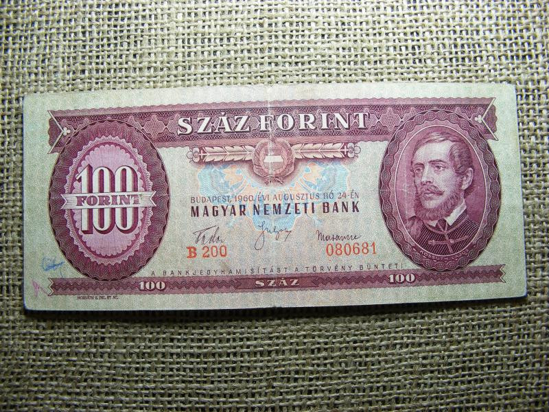 100 forintos bankjegy, 1960