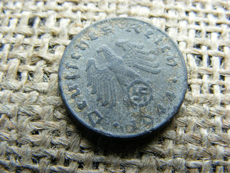 5 Pfennig, 1944, Birodalmi, horogkeresztes