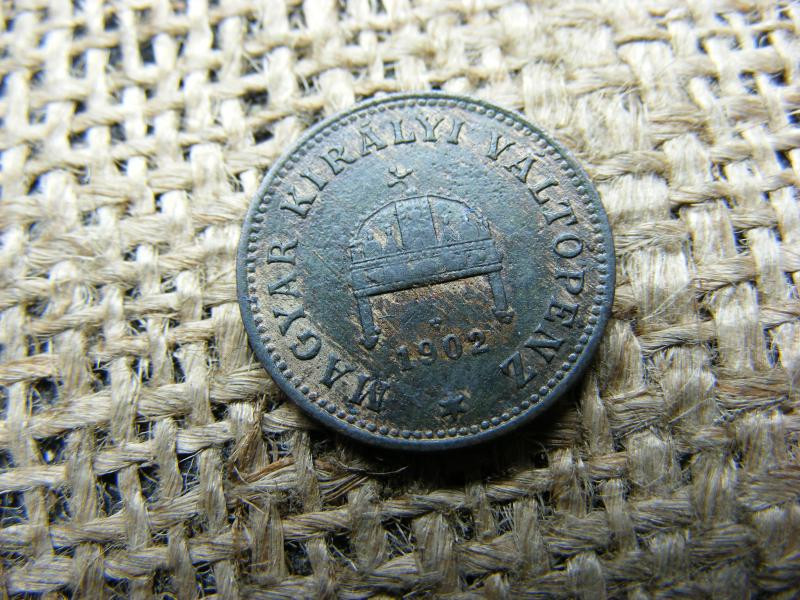1 fillér, 1902, korona kori érme