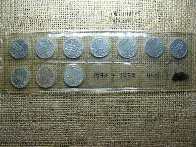 10 Groschen, 1970-1979 sor, UNC